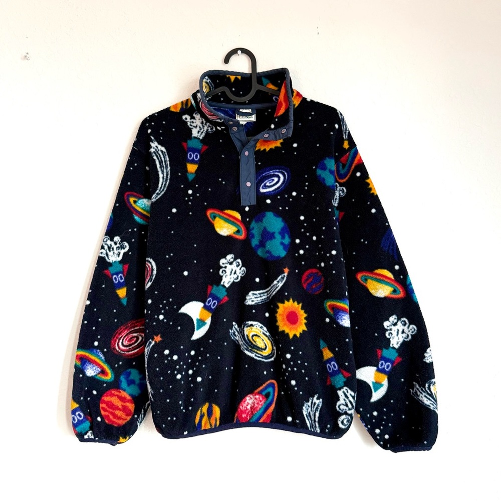 90’s LL Bean fleece 1/4 snap pullover - vintage 80’s Patagonia Synchilla jacket